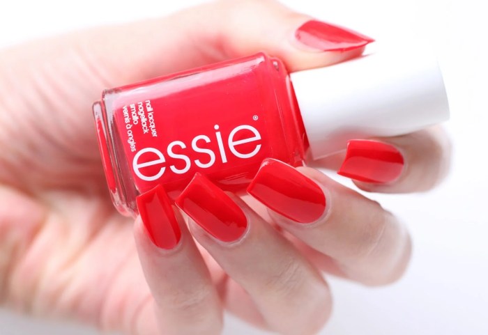 Essie red nail polish