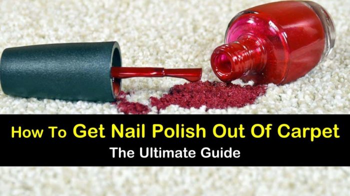 Remove nail polish from carpet