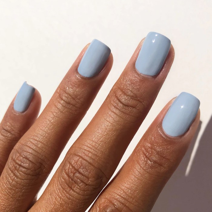 Blue grey nail polish