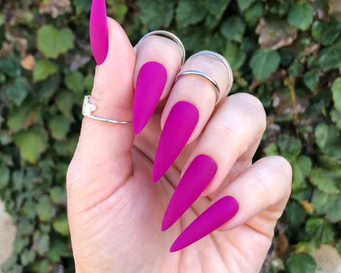 Magenta nail polish