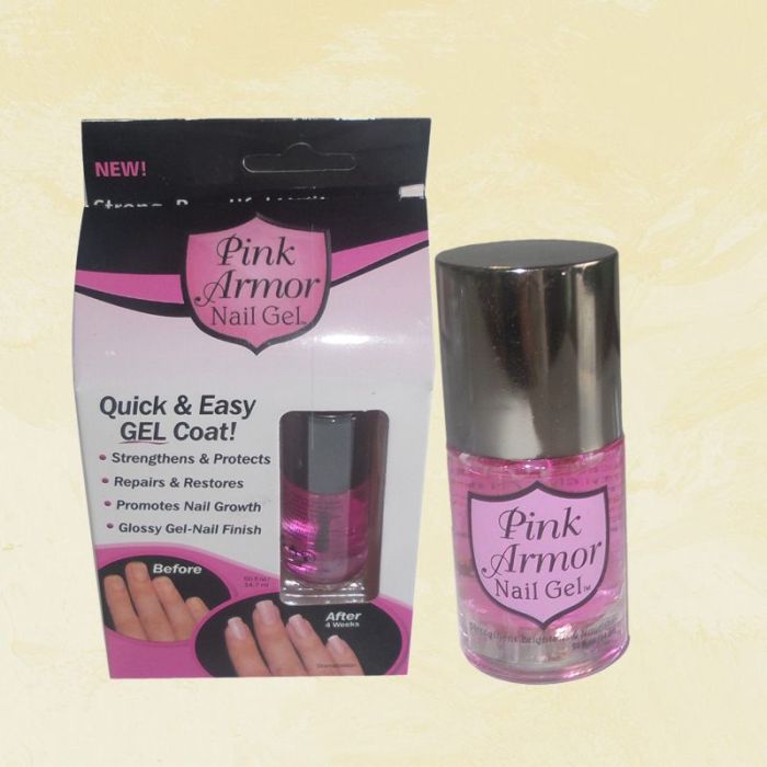 Pink armor nail polish